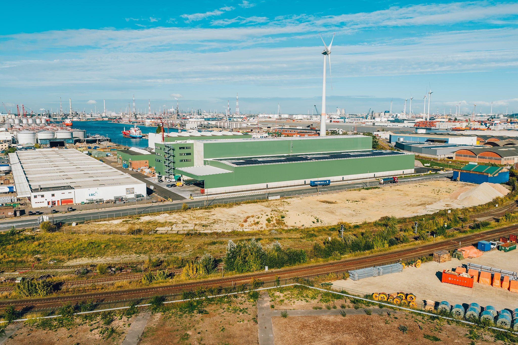 Large industrial site viewed from the air