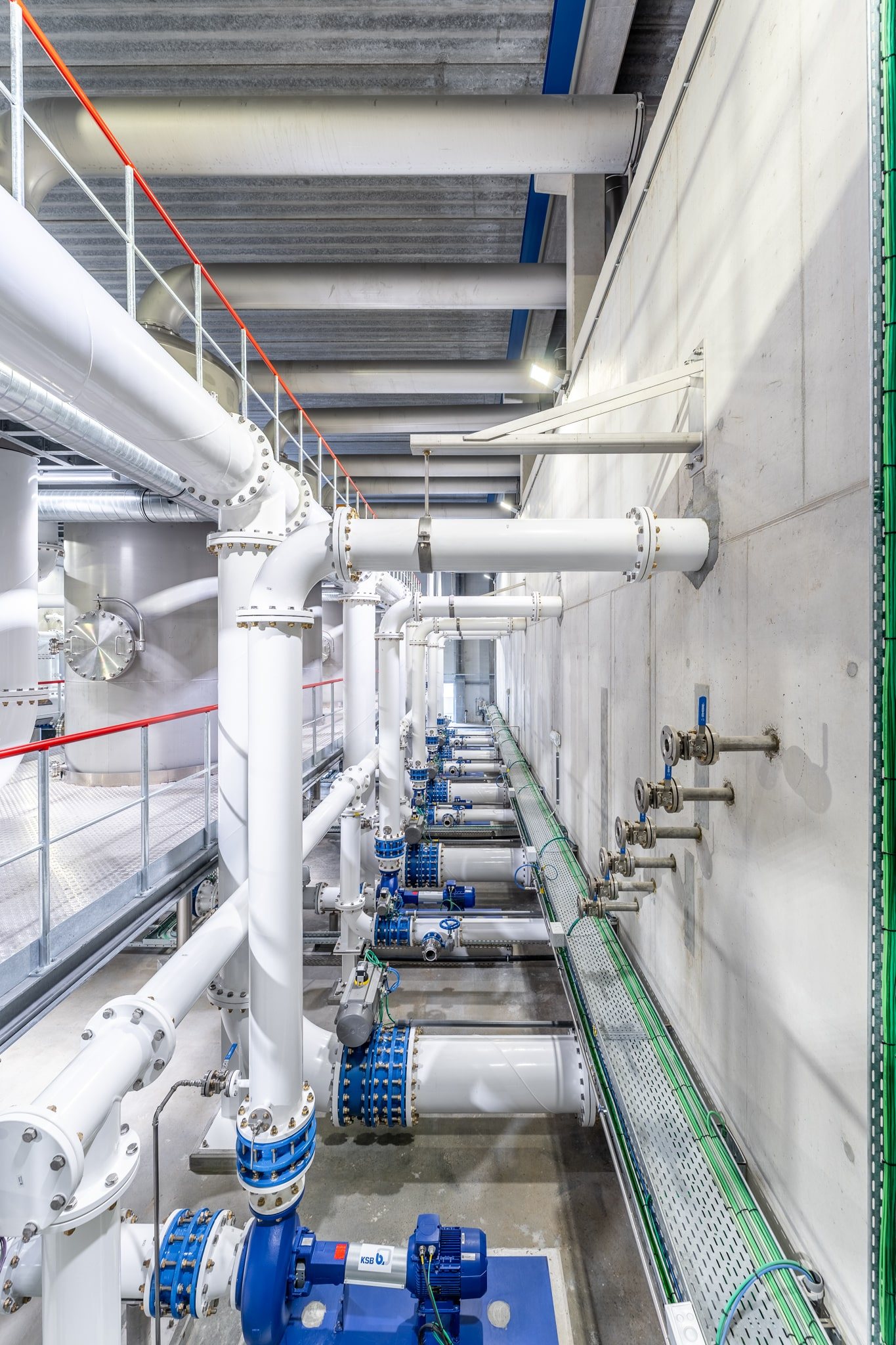 Camera-led video production inside an industrial building